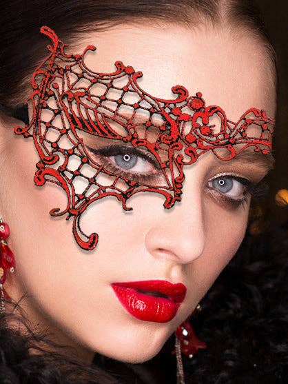 Tourtiwi - Vendita all'ingrosso Costume di carnevale - Donna - Maschere facciali in pizzo One Eye Half4