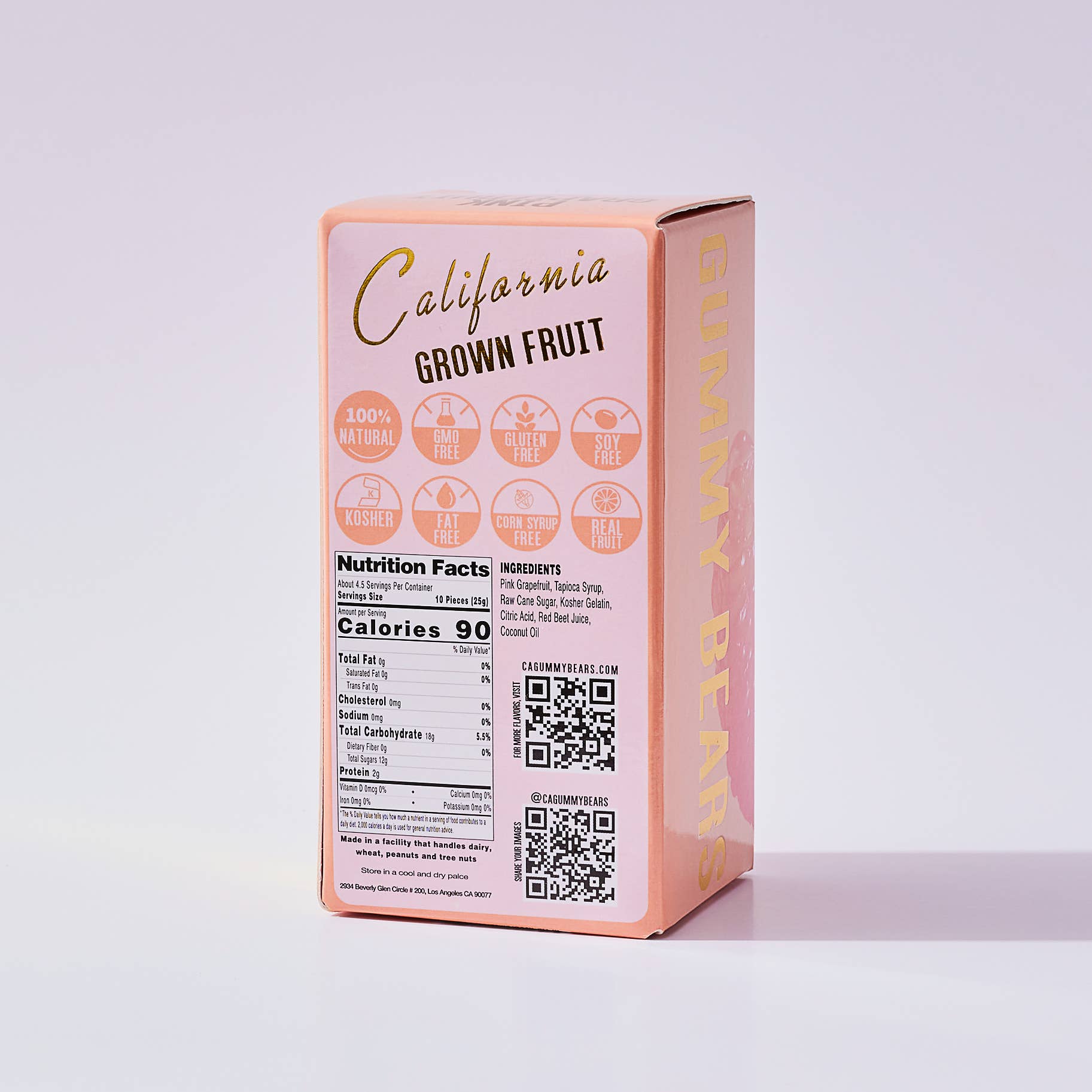 California Gummy Bears - Wholesale Gummy - PINK GRAPEFRUIT PARTY - Gummy Bears - Real Fruit - Candy1