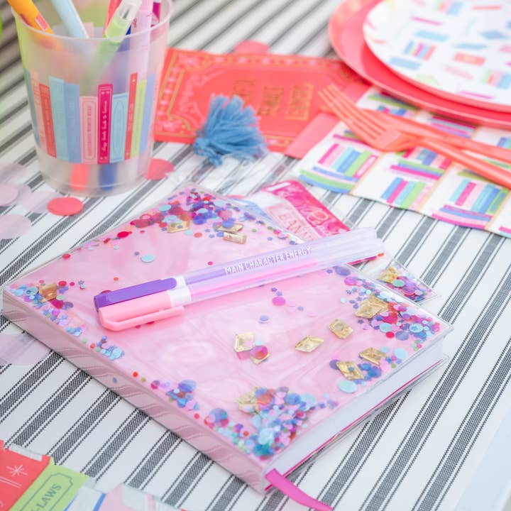 Jollity & Co. + Daydream Society - Wholesale Notebook - Book Club Confetti Notebook