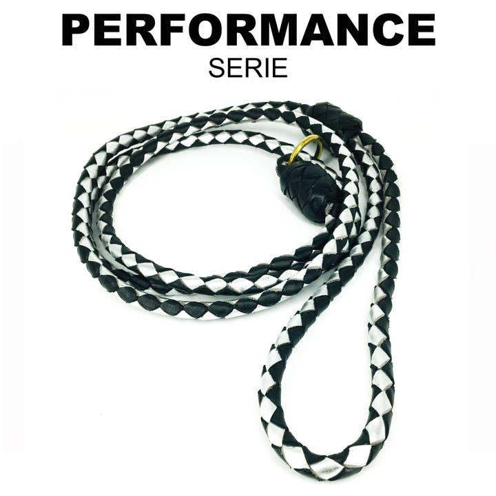 Retrieverline, Sort/Sølv for engroshandel hos LEATHER by beth