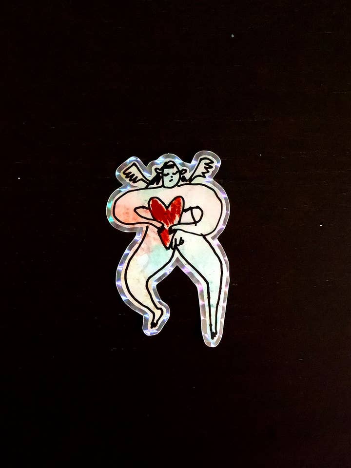 Angel Vinyl Sticker for wholesale by Bronagh Lee