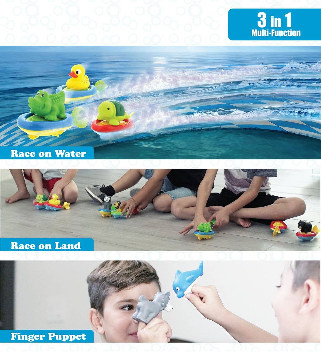 Cota Global – wholesale Bath toy – Baby – Boat Racers Buddies - Alligator1