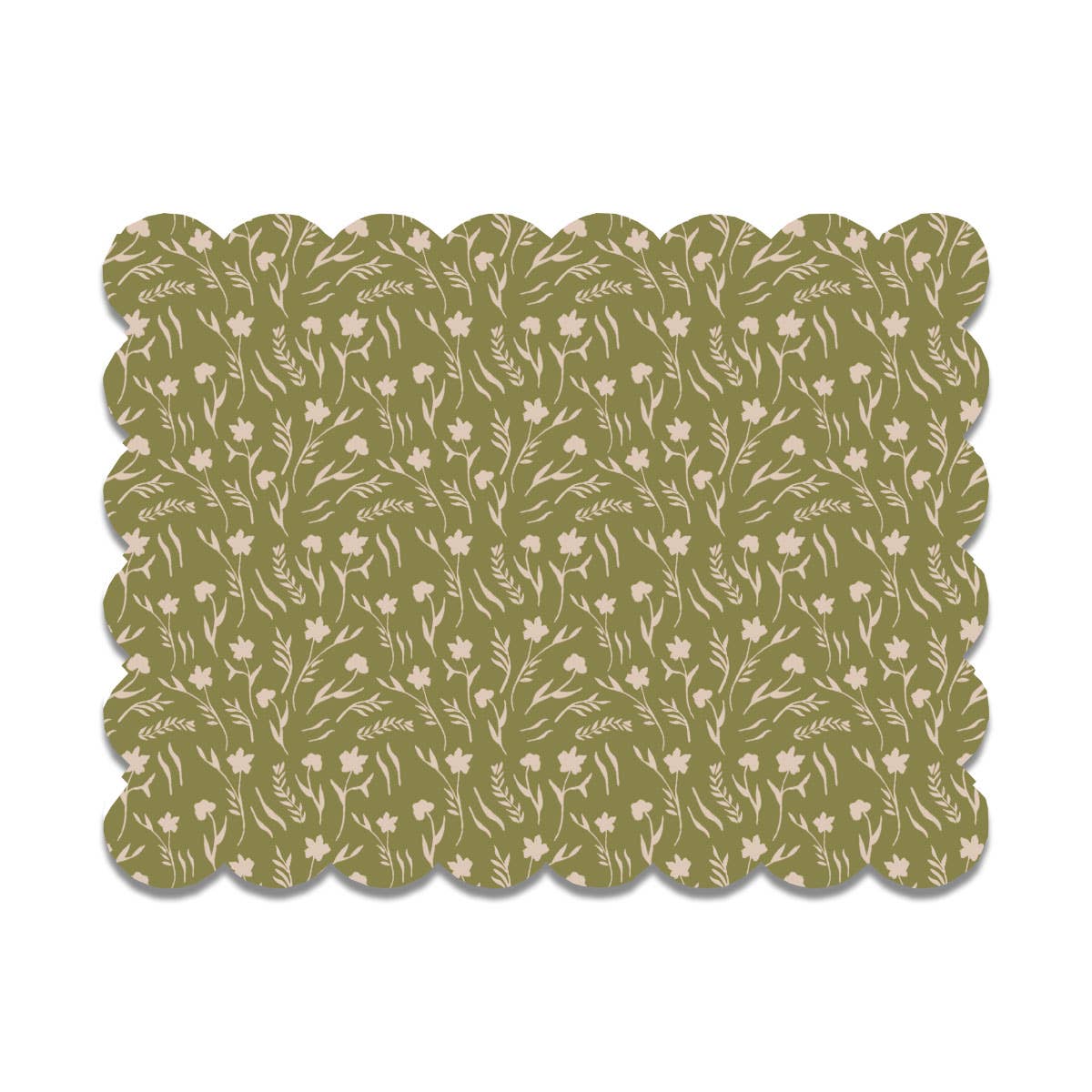 Lilypad Design Co. - Wholesale Stationery/Notecard Set - Green Scalloped Stationery Set1