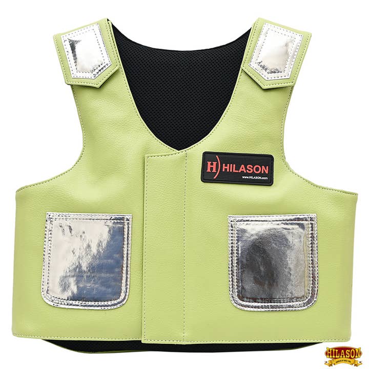 HILASON - Wholesale Horseback Riding Gear - Hilason Junior Youth Bull Riding Pro Rodeo Leather Protective Vest Chaps16
