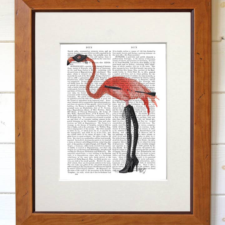 FabFunky Ltd – wholesale Art print – Flamingo with Kinky Boots, Book Print / Art Print / Wall Art2
