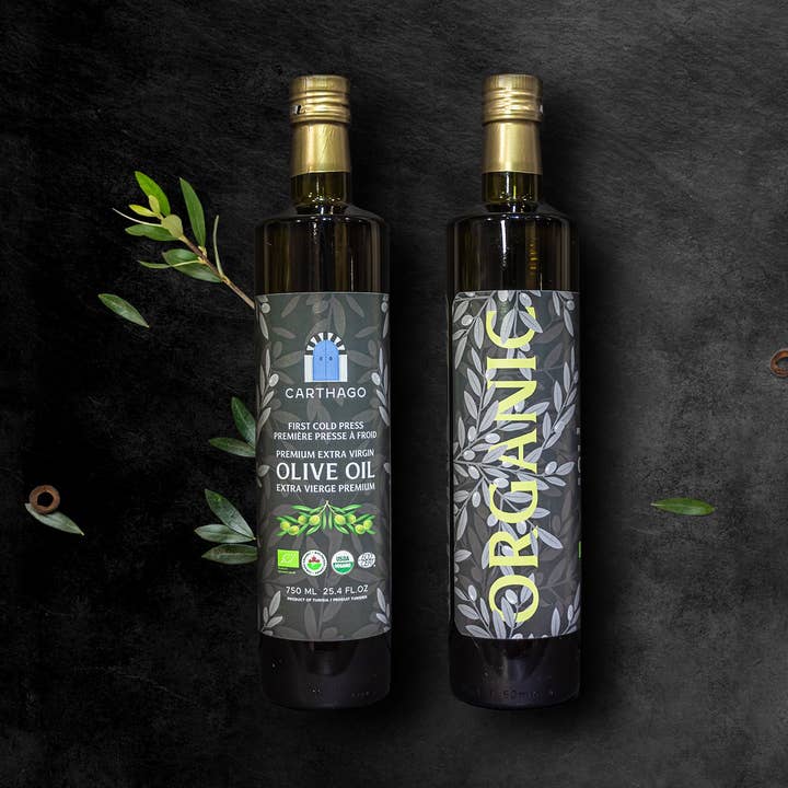 Carthago Premium Organic Extra-Virgin Olive Oil (750ml x 12) for wholesale by Carthago