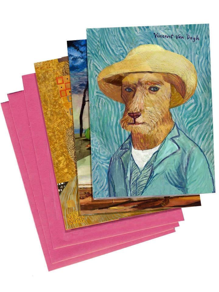 Colección Museo Notas en caja - Edición perros - 8 tarjetas para venta al por mayor de Artiphany