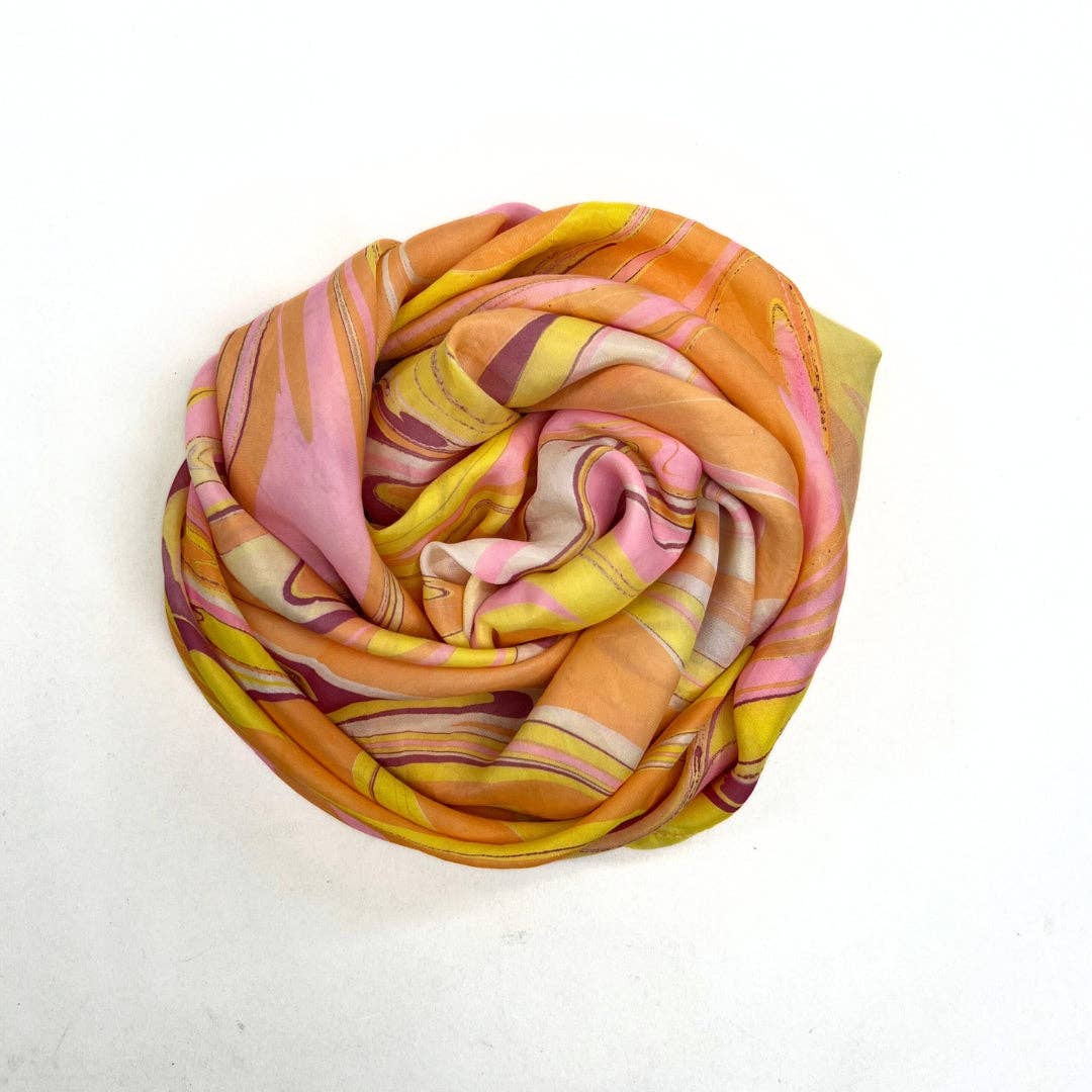 Humble Hilo - Vendita all'ingrosso Sciarpa - Donna - Sciarpa in seta Humble Hilo Marble Swirls34