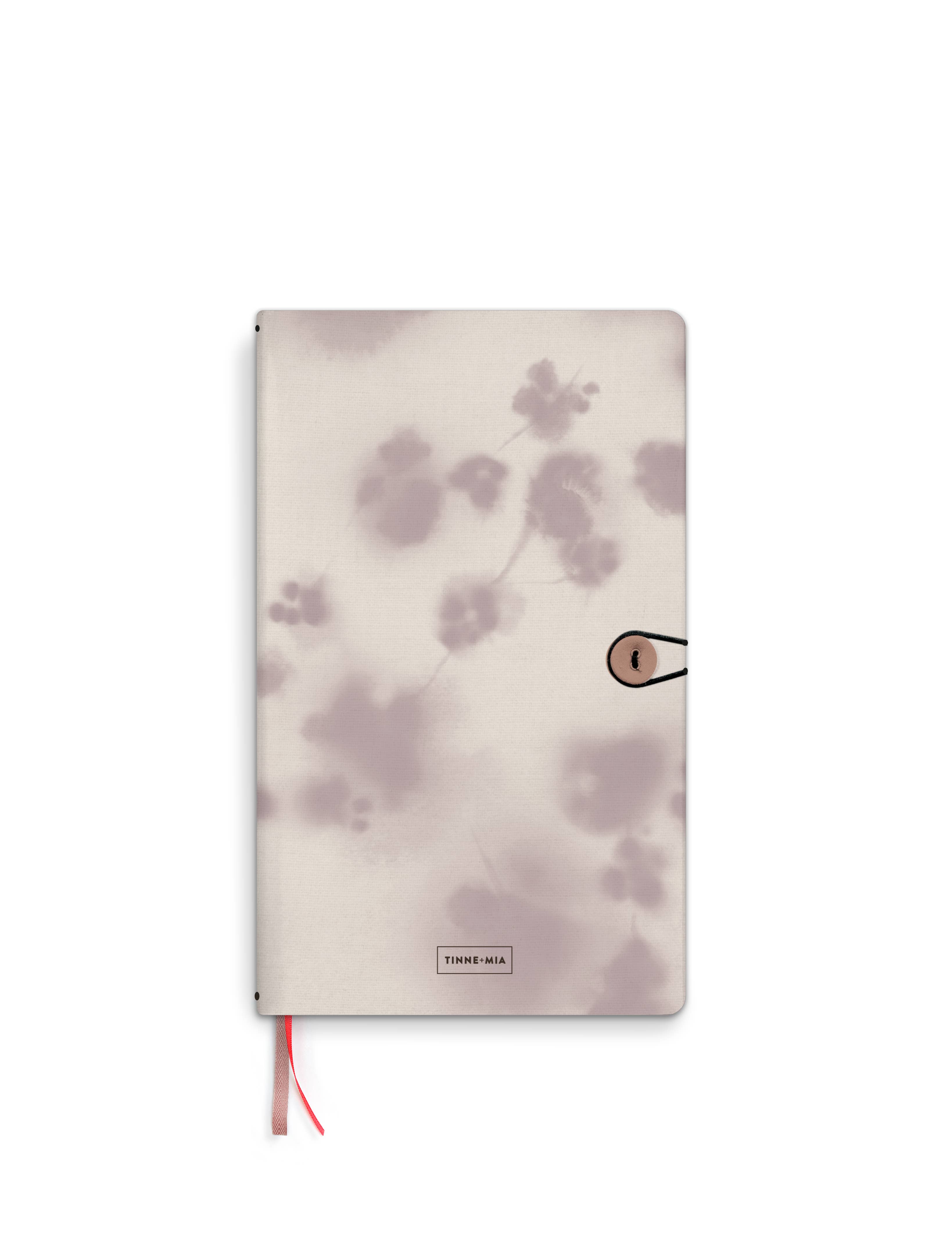 Tinne Mia - Wholesale Notebook - Notebook button - linen -  Amour des lilas- FSC Mix2
