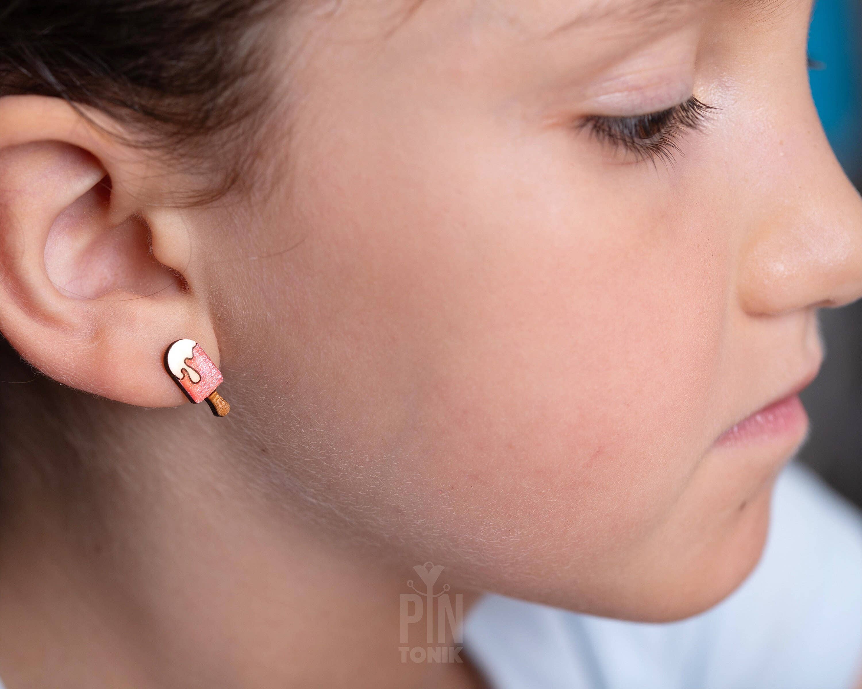 PinTonik - Wholesale Stud/Post Earrings - Ice Cream Popsicle Stud Earrings - Miniature Food Jewelry2