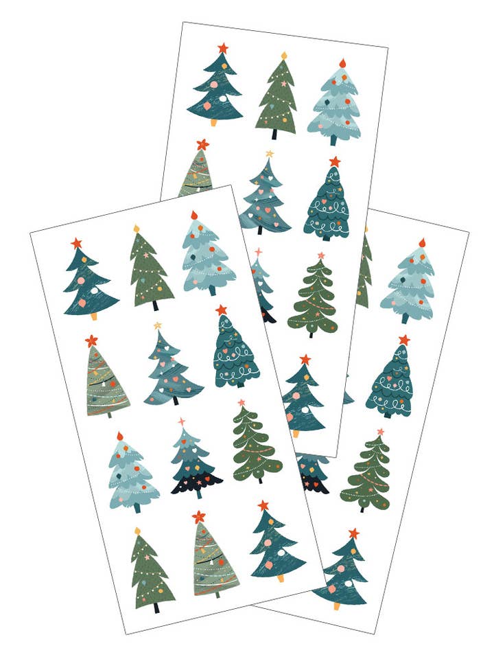 Stickers - Kerstbomen voor wholesale door Paper House Productions