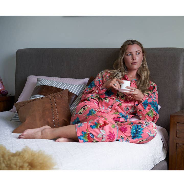 Glamthread - Wholesale Sleepwear set – Women's - 'Summer Vibes' 100% Cotton Pyjama Set3