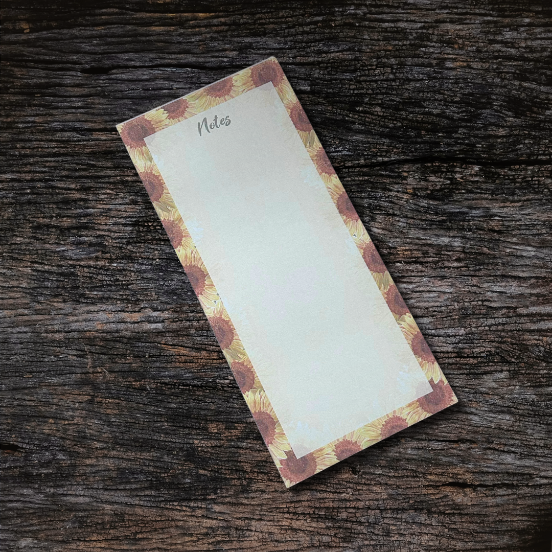 Write Your Story – wholesale Notepad – Sunflower DL Notepad2