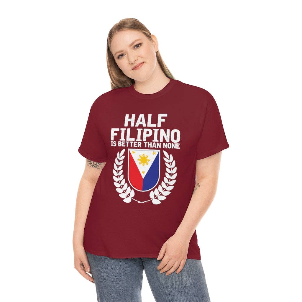Teegarb LLC - Vendita all'ingrosso Maglietta serigrafata - Donna - Novità: mezzo filippino è meglio di niente, amante del Pinoy Pride, esilarante slang filippino, entusiasta del nazionalismo59
