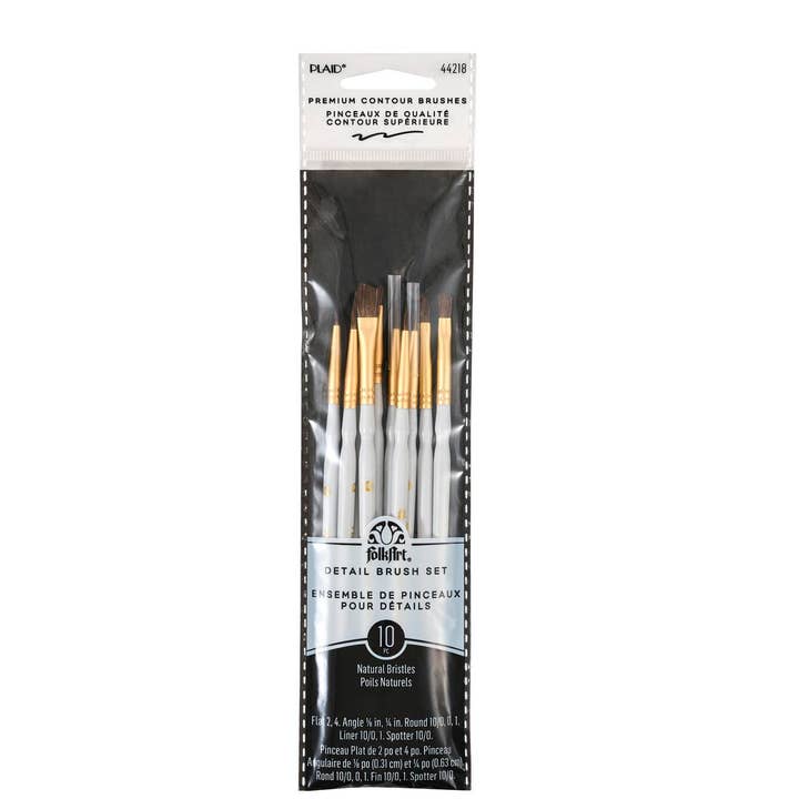 FolkArt® Detail Brush Set, 10-Piece for wholesale by Plaid Crafts