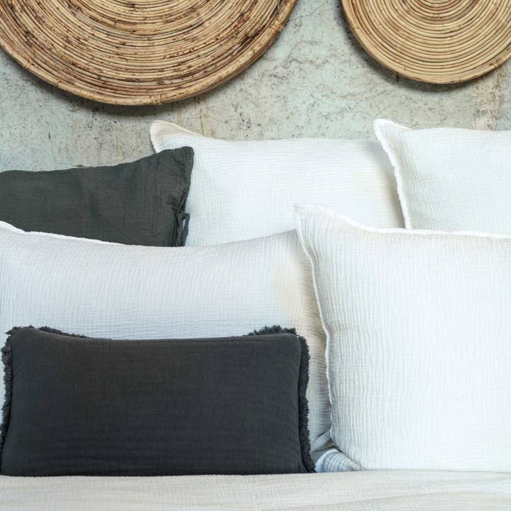 Milk cotton gauze flat sheet 270X300 CM for wholesale by Maison d'été