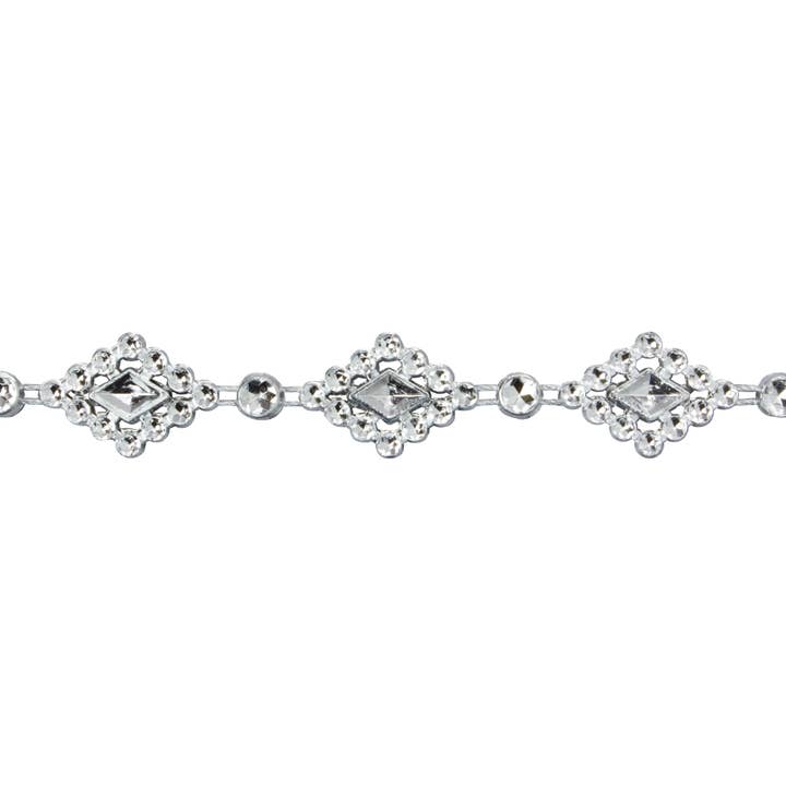 Portofino International Trading, USA - Wholesale Craft Supplies - Diamond Shaped Rhinestone Trimming