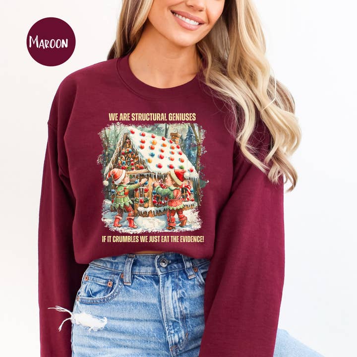 Funny Gingerbread House Baking Contest Unisex Sweatshirt for wholesale by CindyL Boutique