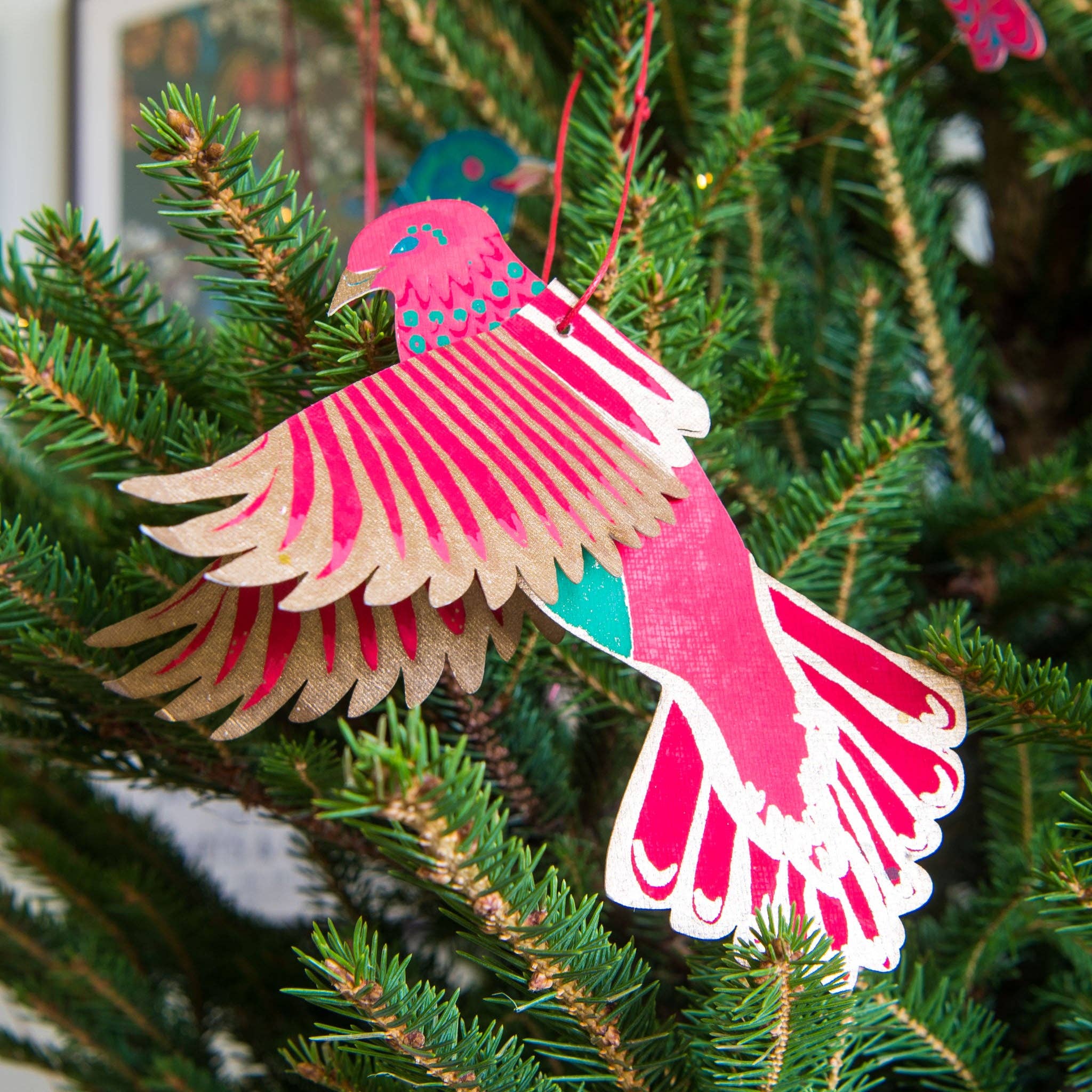 East End Press – wholesale Ornament set – UK/EU: Party Birds Paper Ornaments4