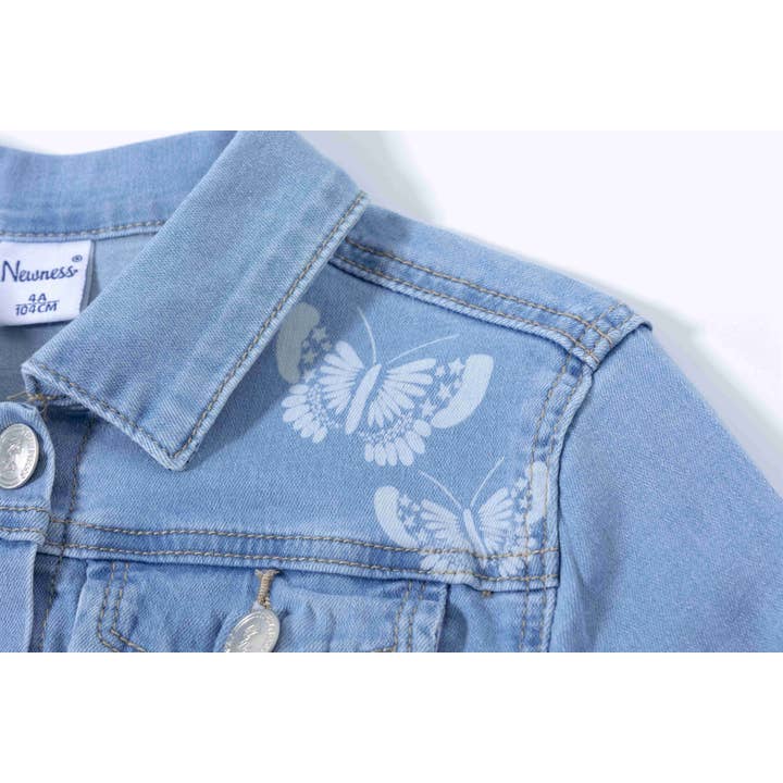 Jeans Flicka Denimjacka Med Fickor för wholesale på Faire