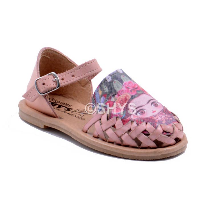 Læder mexicanske sandaler til drenge piger børn trykt Nk-020-3 for engroshandel hos SHYS