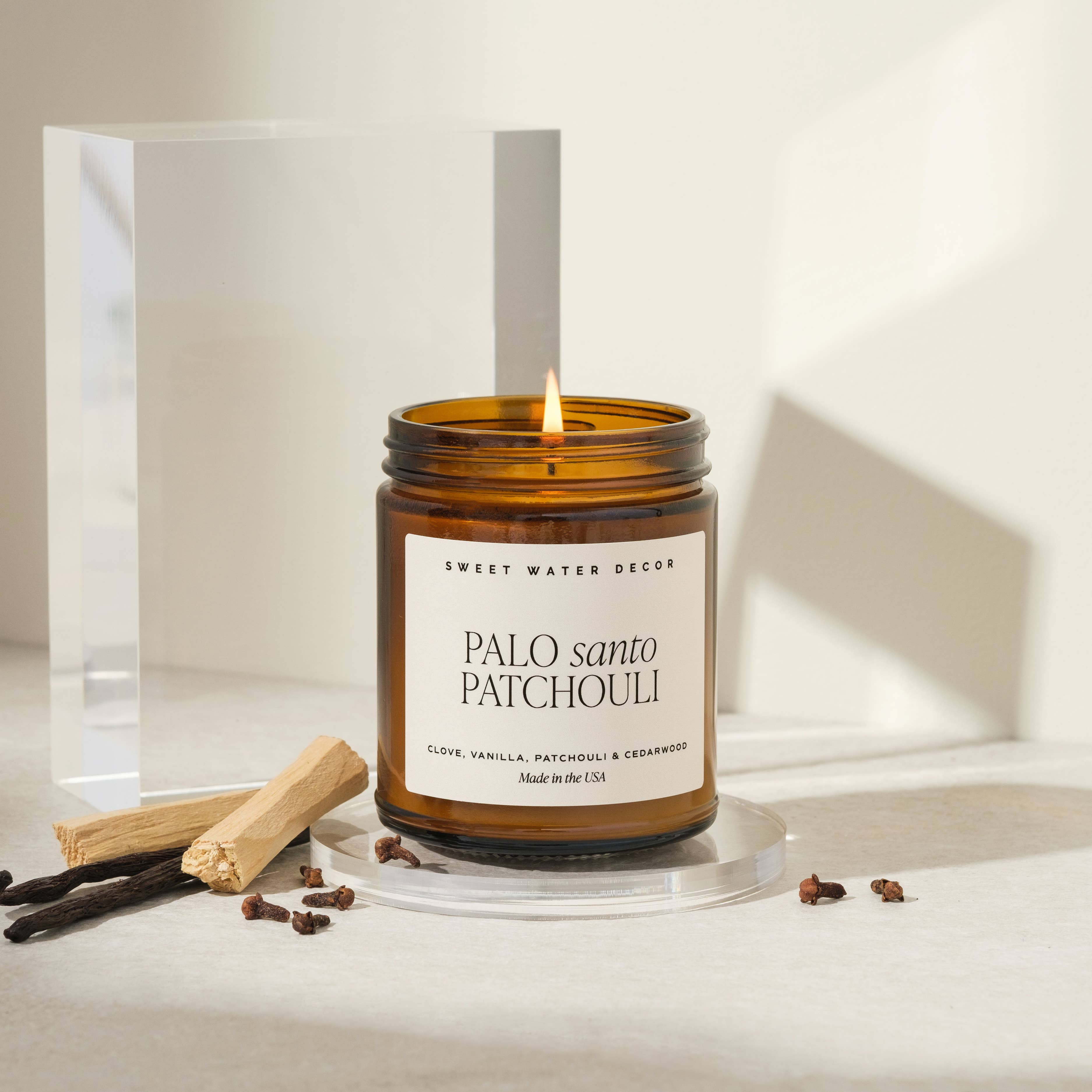 Sweet Water Decor – Vela em jarro/copo por atacado – Vela de Soja Palo Santo Patchouli 9 oz - Decoração da Casa & Presentes8