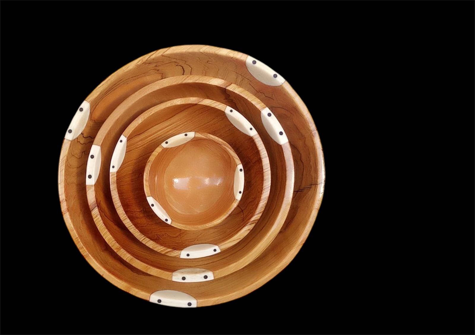 Harkiss Designs - Venta al por mayor Bandejas/platos/boles decorativos - Cuenco redondo Half - Moon de madera de olivo0