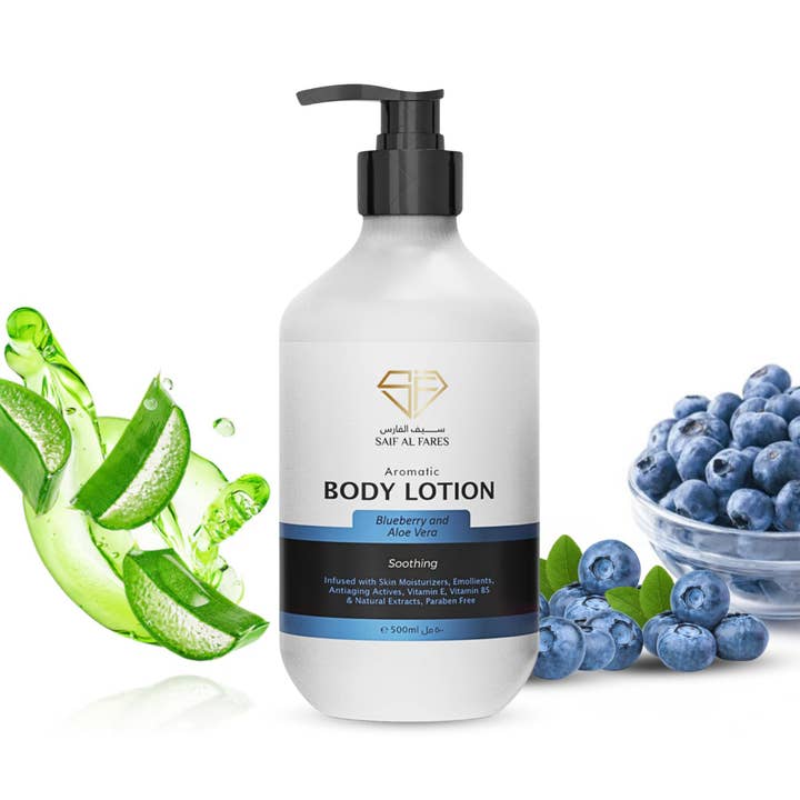 Blueberry And Aloe Vera Body Lotion 500 ML for wholesale by SAIF AL FARES