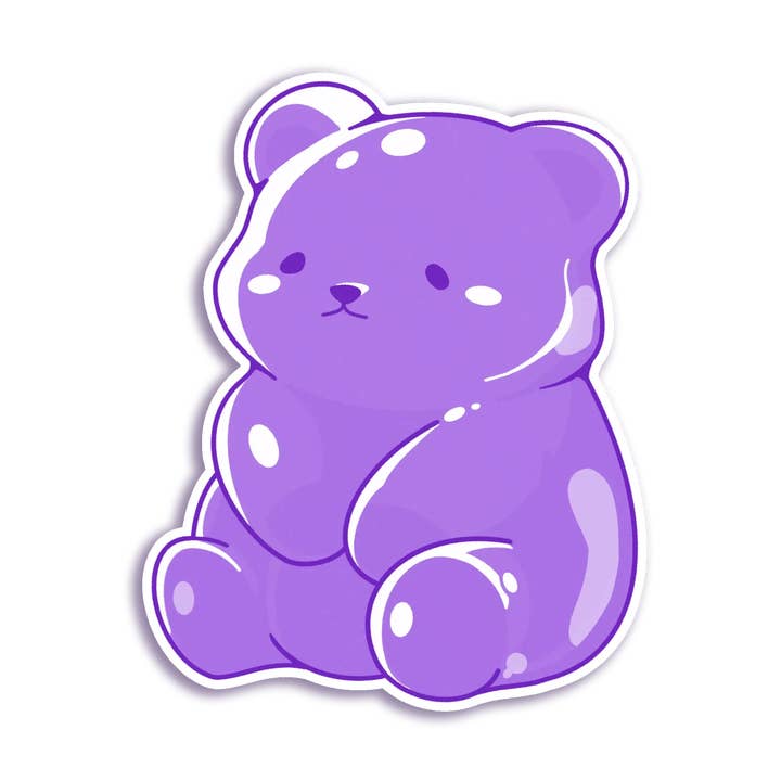 Purple Gummy Bear Sticker for wholesale by Stick With Finn