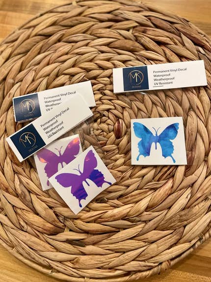 Adhesivo a todo color con estampado de mariposas y mariposas troquelado para venta al por mayor de MK Designs