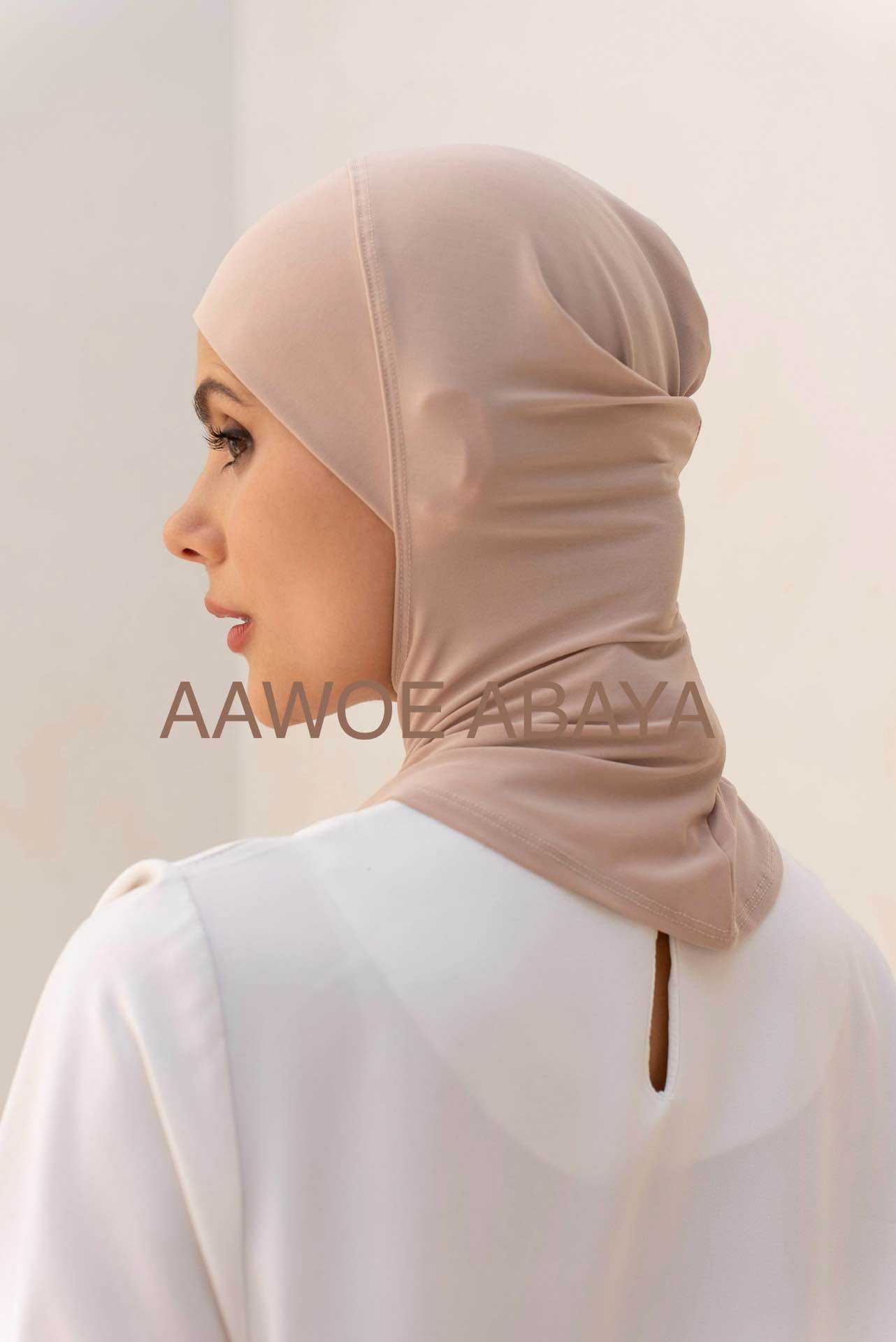 Aawoe Abaya – wholesale Hijab - Dam – Elegant hijabmössa med kaffekant - 22883