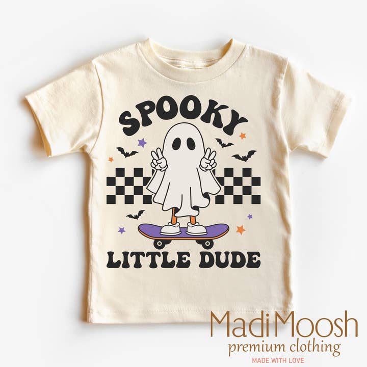 Madi Moosh โ wholesale Screen-printed t-shirt โ Kids โ Spooky Little Dude Shirt - Halloween Shirt