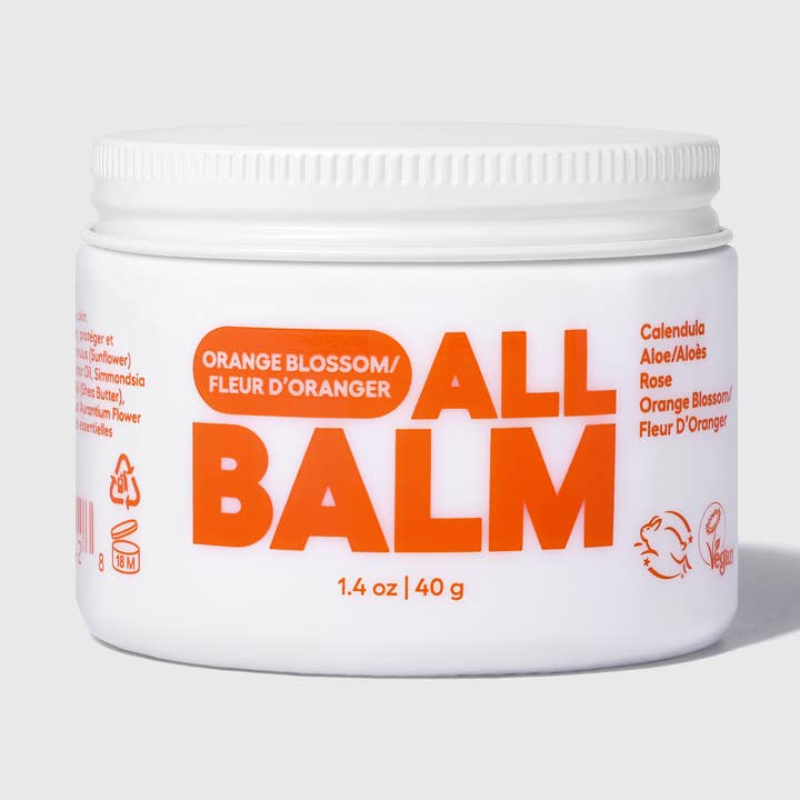 Zizia All Balm Glasgefäß-Orange Blossom Hand- & Lippenbalsam für den Großhandel von Zizia Botanicals