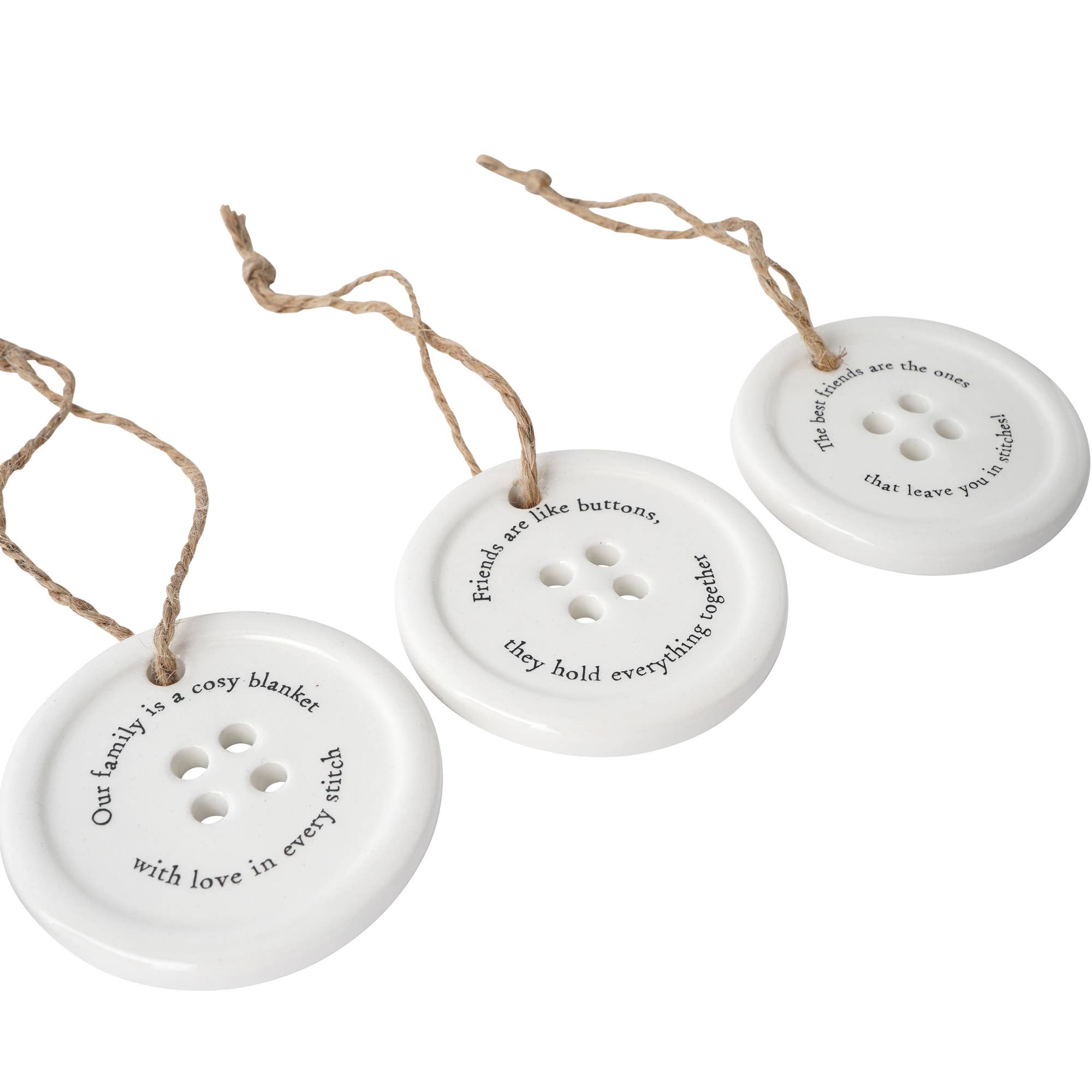 CGB Giftware - Vente Lots de décorations - Envoyez avec amour 8 suspensions à boutons assortis dans un plat4