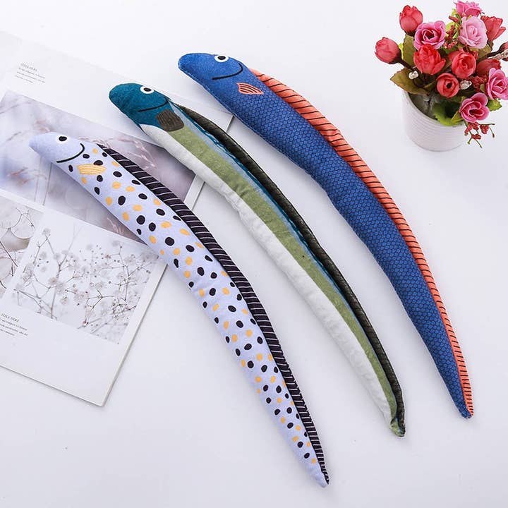 PAWPAWwholesale - Wholesale Pet Toy - Cat - Crinkle Catnip Eel Toy for Interactive Play_CWMM54003