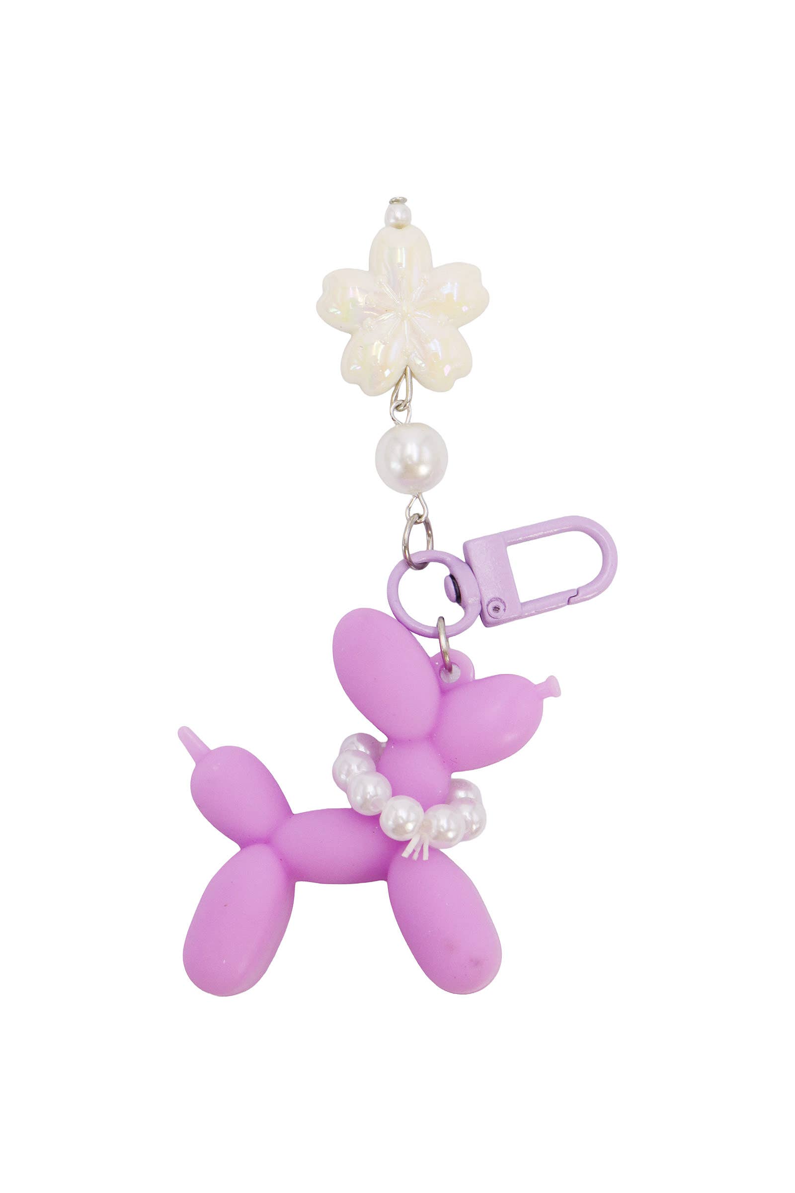 ASSORTED Matte Balloon Dog Pearlescent Resin Key Chain for wholesale on Faire14