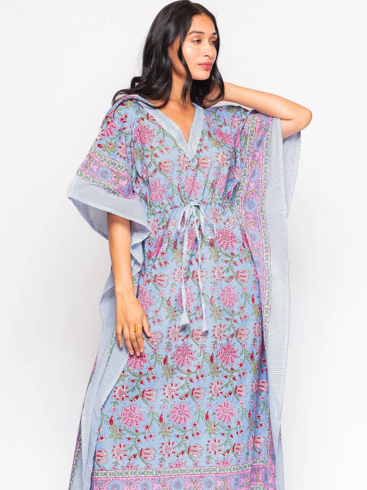 Sevya Handmade - Wholesale Kaftan - Women's - Anjali Block Print Caftans