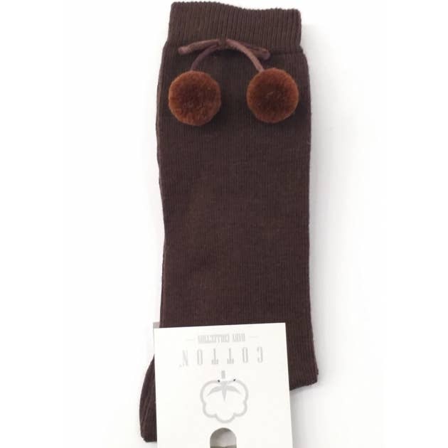 Cotton Socks - Wholesale Socks - Kids & Baby - HIGH SOCK WITH POM POM7