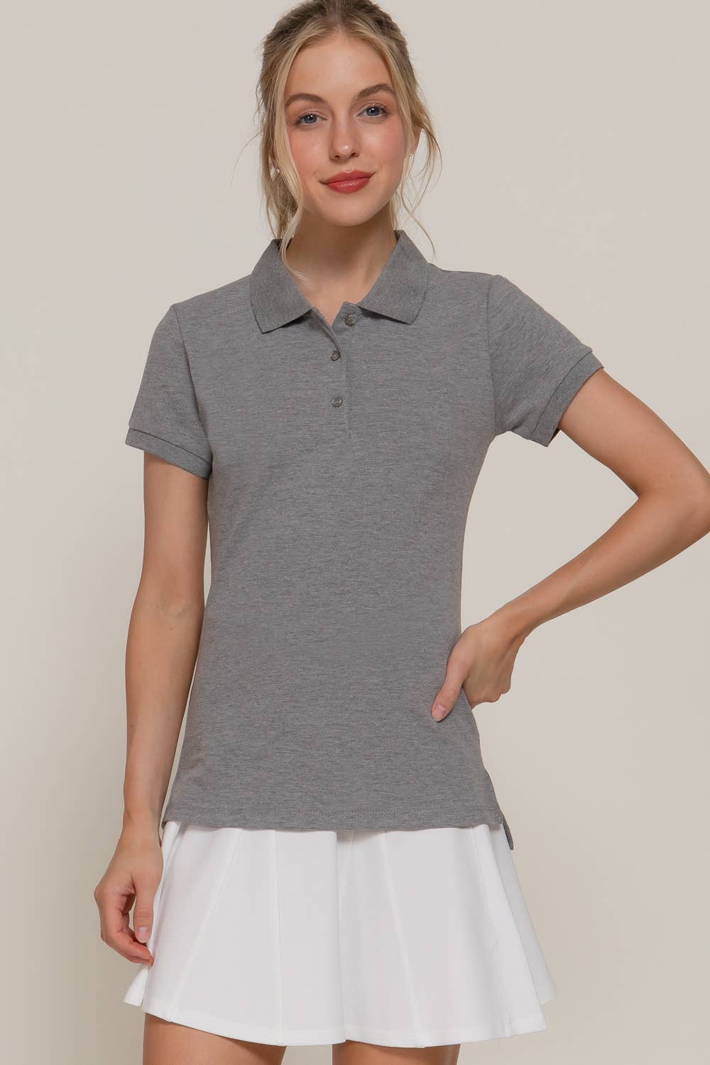 Active Basic | Active USA - Wholesale Polo - Women's - Short Sleeve Classic Pique Polo Top21