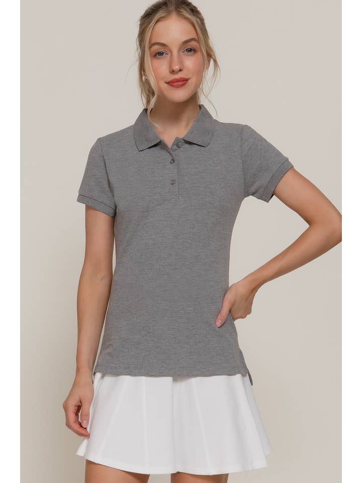 Active Basic | Active USA - Wholesale Polo - Women's - Short Sleeve Classic Pique Polo Top21