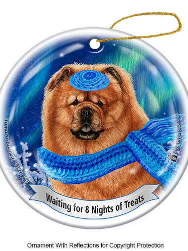 Ornement Hanoukka série 5 rouge Chow Chow pour la vente par Pet Gifts USA, LLC