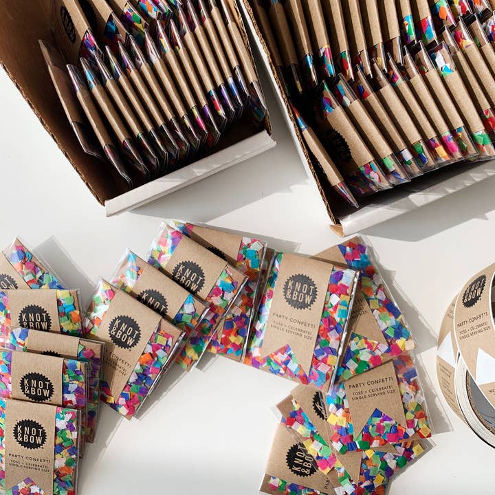 Knot & Bow - Wholesale Confetti - Tiny Rainbow Single Serving Sizeâ„¢ Confetti