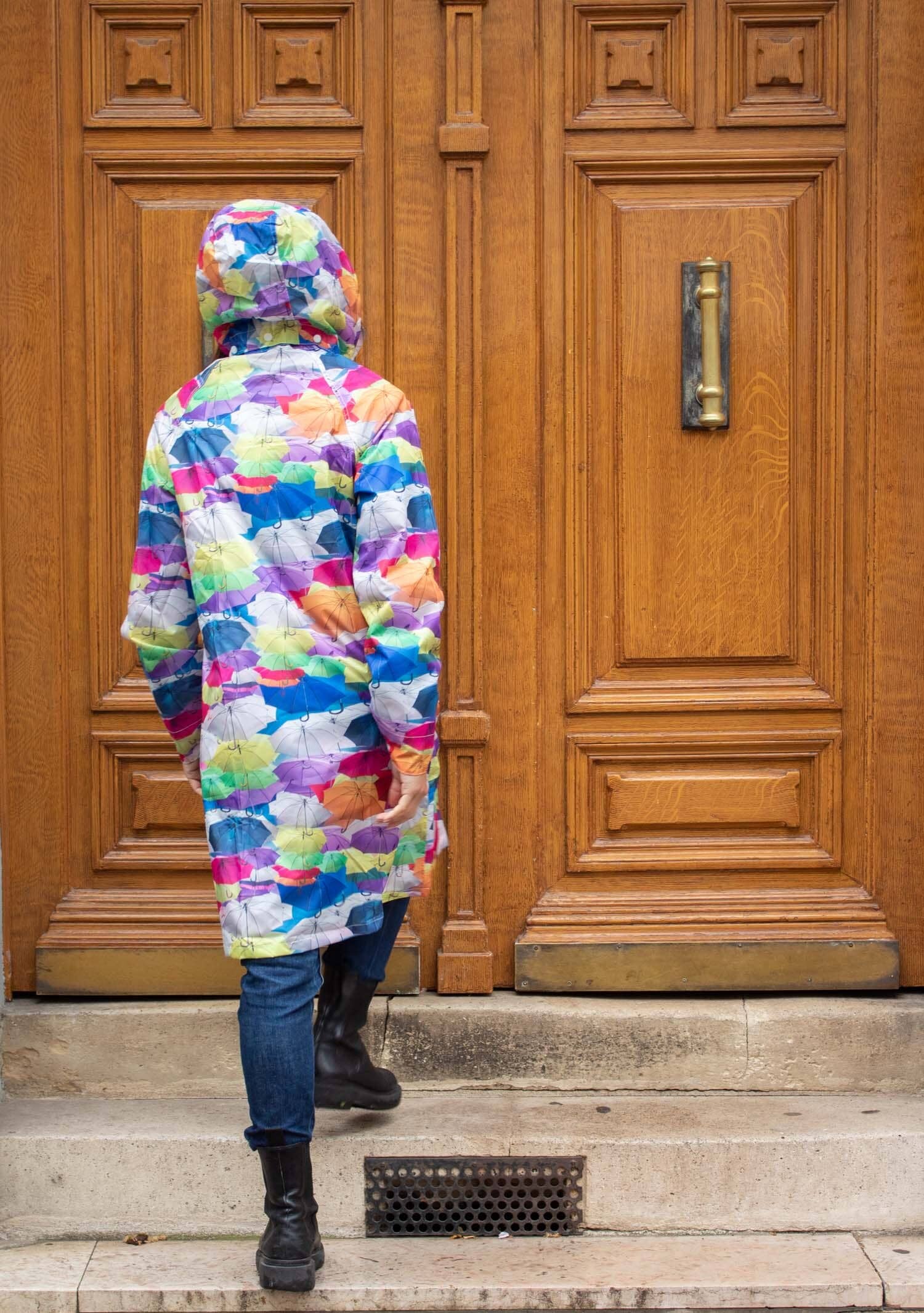 MADE IN SENS – Capa de chuva - Mulher por atacado – Guarda-chuva com padrão figurativo impermeável1