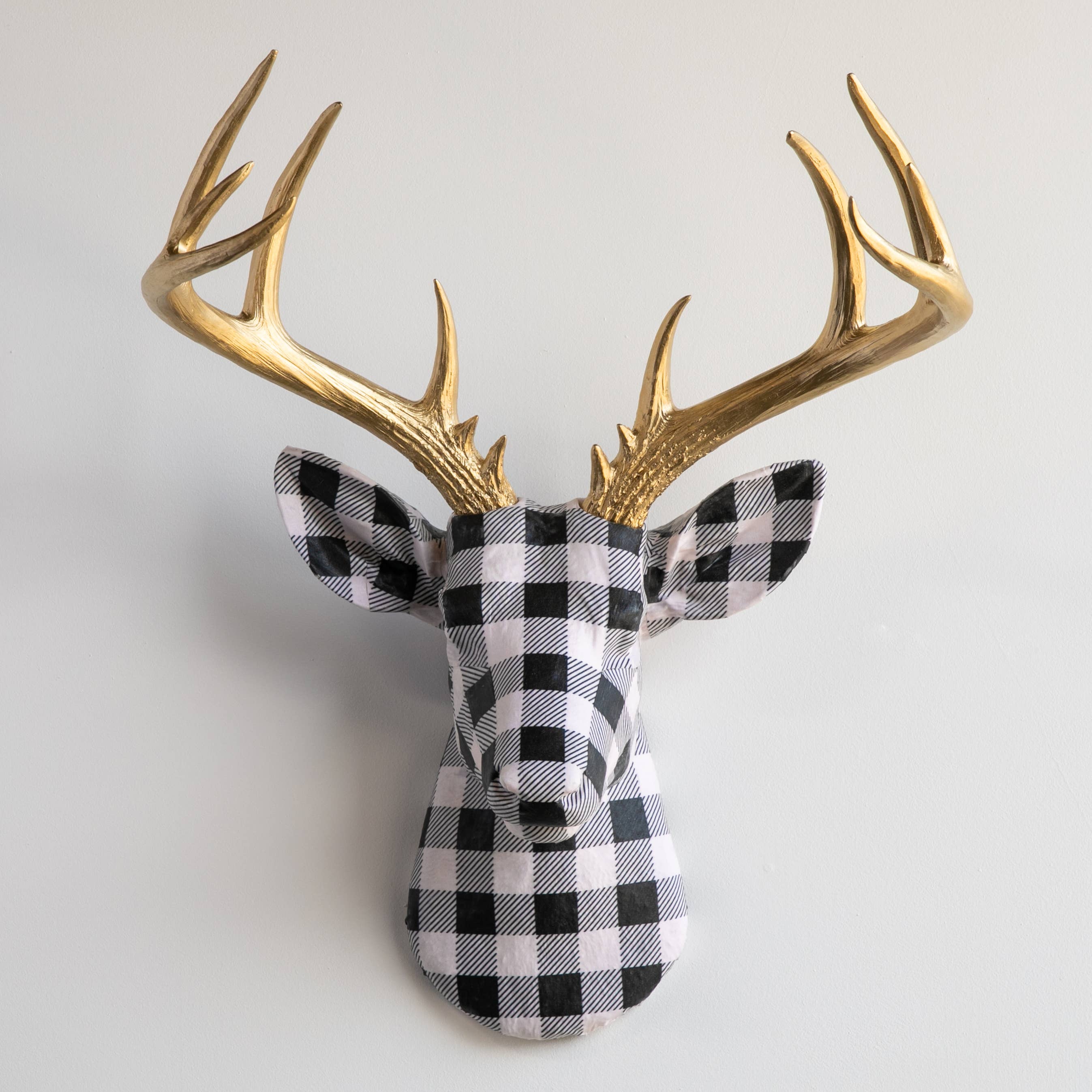 Near and Deer – Engroshandel 3D-vægkunst – Stofhjortehoved - Dusinvis af mønstervalg!31