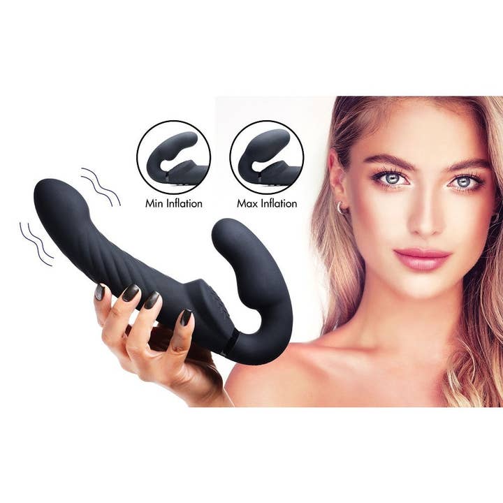 Shegasm Toys - Wholesale Sex Toy - 10X Ergo-Fit Twist Inflatable & Vibrating Strapless Strap-On