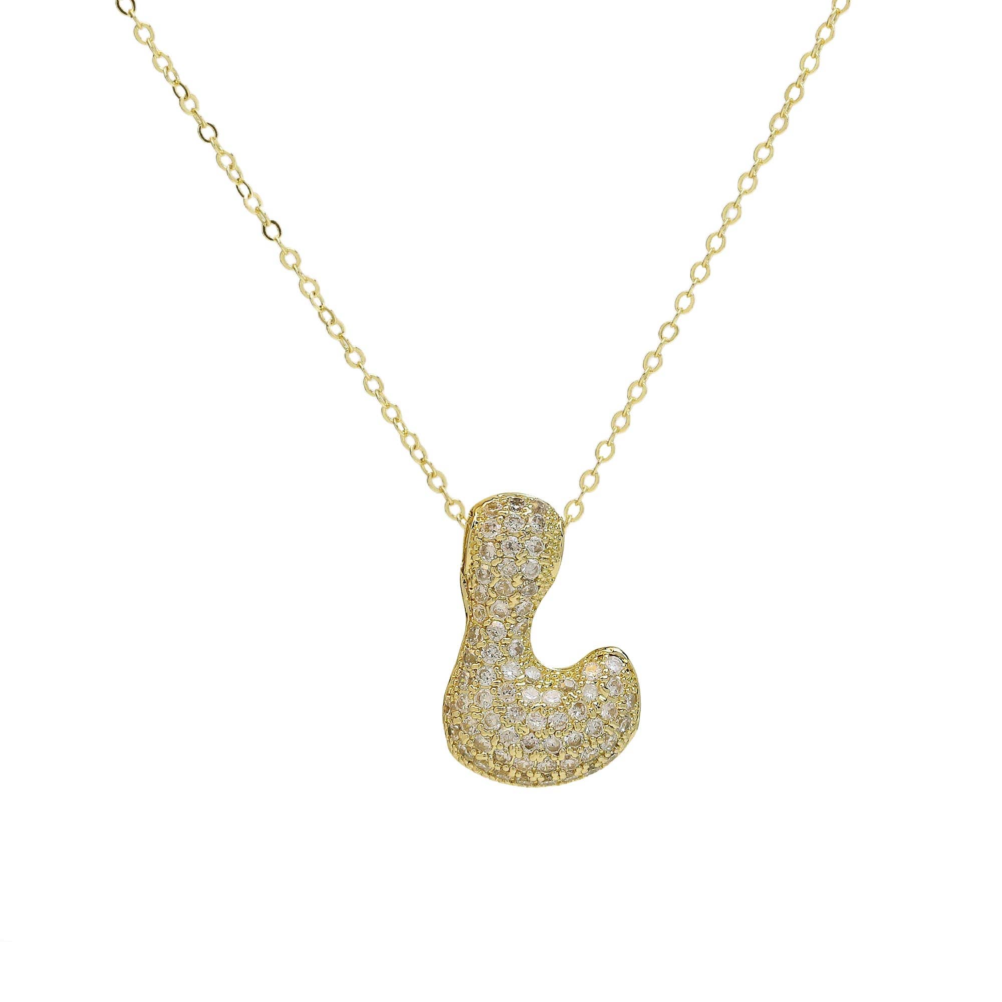 Savvy Bling - Venta al por mayor Collares con colgantes/abalorios - Collar Initial Cz Waterdrop en oro de 18 quilates11