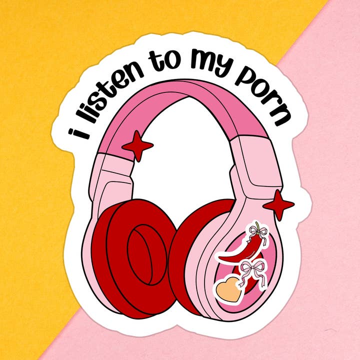 Audio Books Audiobooks Smut Funny Waterproof Vinyl Sticker for wholesale by Stickers+ X Ashley Bexar
