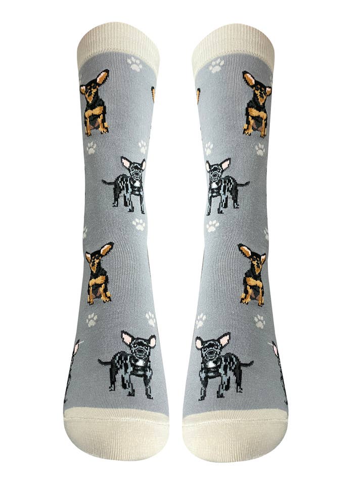 E&S Pets - Wholesale Socks - Unisex - Black Chihuahua - Fun Novelty Dog Socks - Unisex2