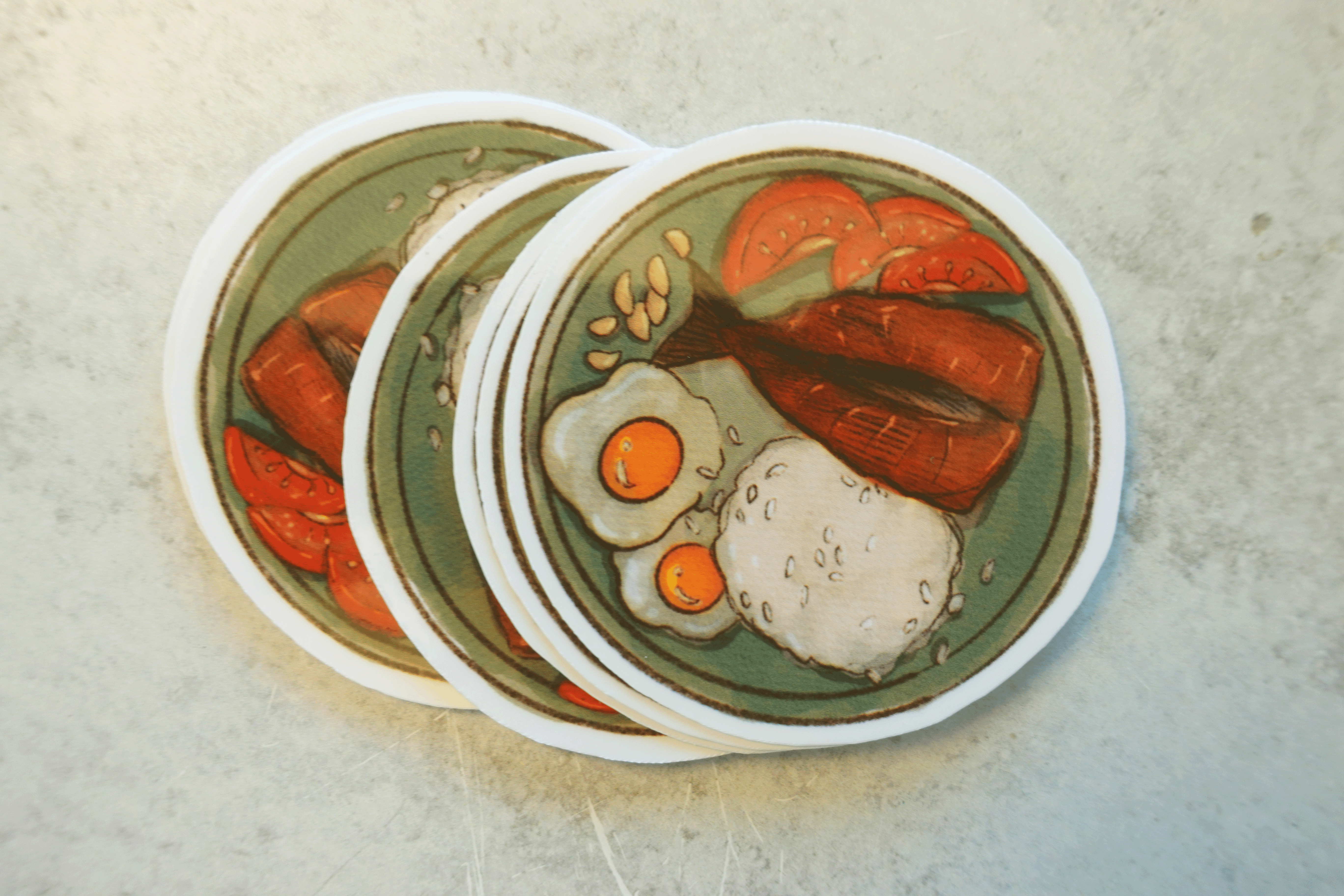 Claudine Castro Art - Wholesale Sticker - Bangus Silog / Bangsilog Cute Food Stickers, Filipino Food Art, Laminated Waterproof Vinyl Laptop Stickers7