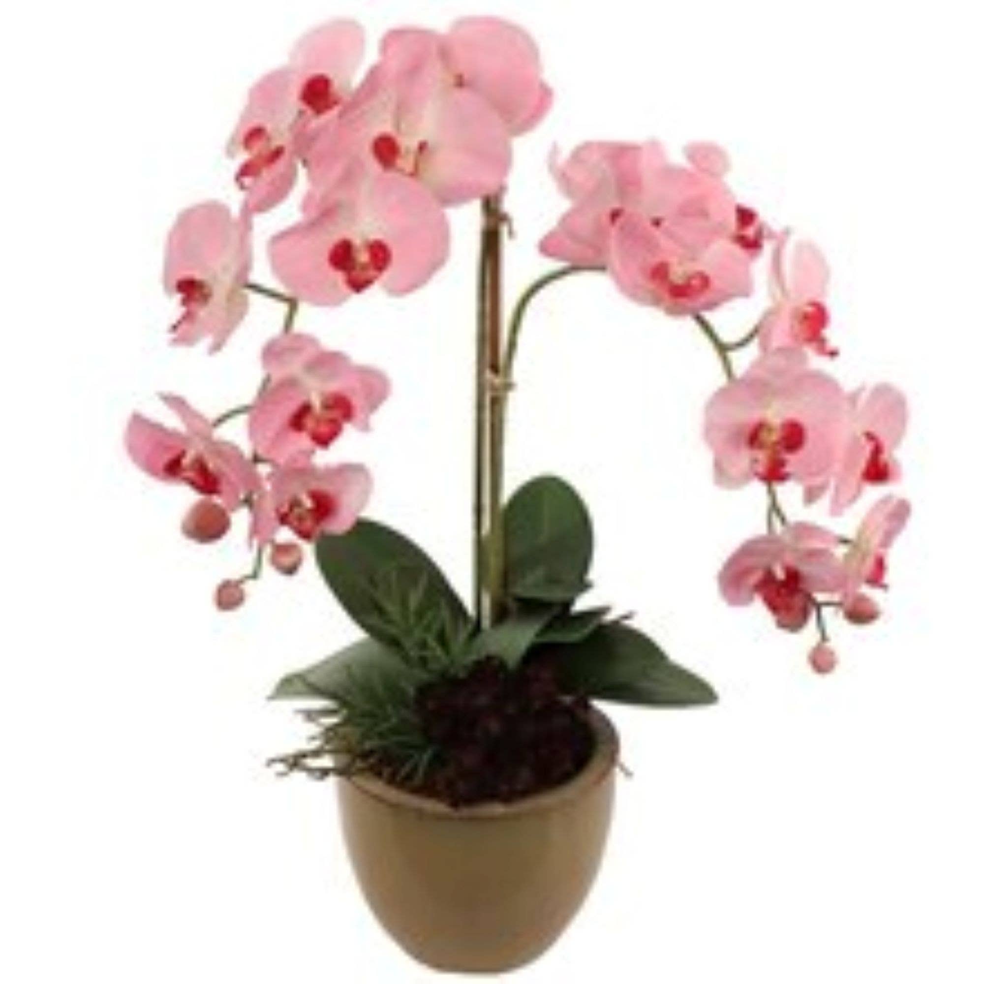 Larksilk - Wholesale Artificial Flowers - 34" Phalaenopsis 9 Flowers, 3 Buds - Pink - 12 Pieces4